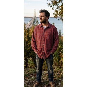 Vtg 90s Ozark Trail Flannel Shirt 2XL Red Plaid Cotton Grunge Made in USA Mens